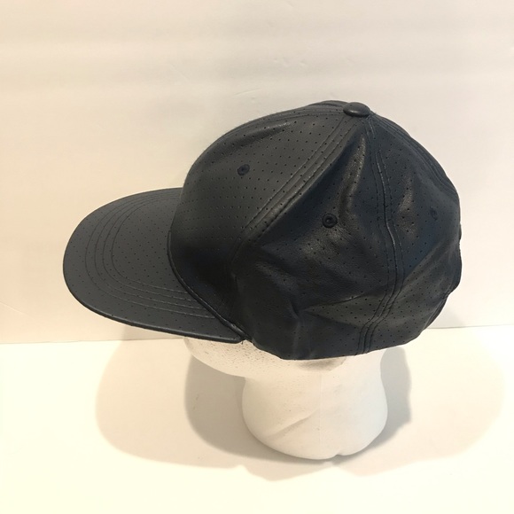 Pitbull Hat Cap Mens Blue Faux Leather Hip Hop Rap Snap Back - Picture 4 of 9